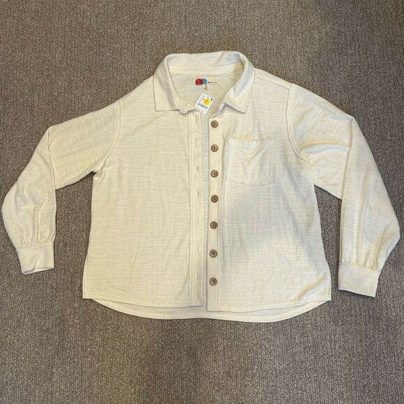 Free People Beach High Rise Jacket Blazer Ivory Sz Small NWT - Picture 1 of 8